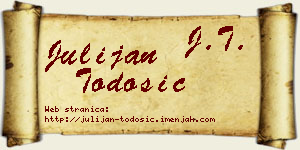 Julijan Todosić vizit kartica